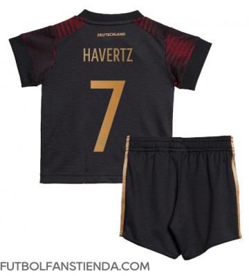Alemania Kai Havertz #7 Segunda Equipación Niños Mundial 2022 Manga Corta (+ Pantalones cortos)